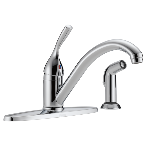 DELTA 400-DST CLASSIC SINGLE HANDLE KITCHEN FAUCET WITH SPRAY