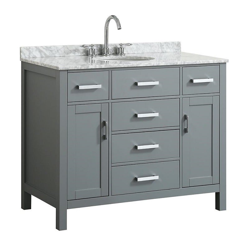 BELMONT DECOR BDV043SOVL HAMPTON 43 INCH SINGLE VANITY WITH OVAL SINK