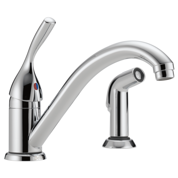 DELTA 175DST CLASSIC SINGLE HANDLE KITCHEN FAUCET WITH SPRAY - CHROME