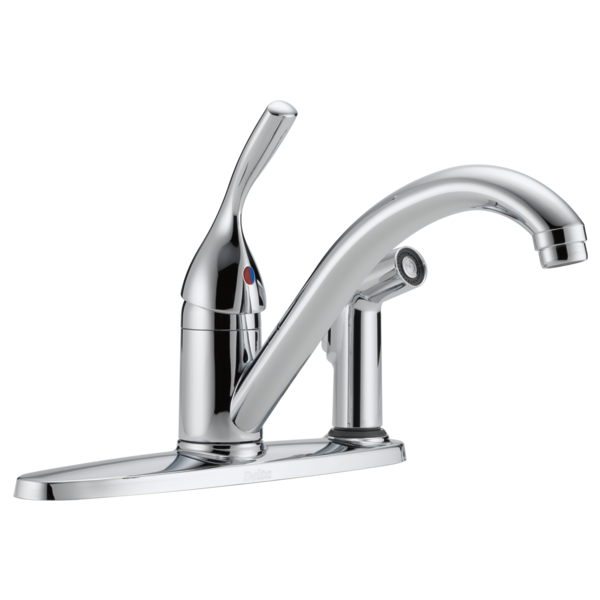 DELTA 300-DST CLASSIC SINGLE HANDLE KITCHEN FAUCET WITH INTEGRAL SPRAY - CHROME