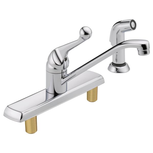 DELTA 420LF CLASSIC SINGLE HANDLE KITCHEN FAUCET WITH SPRAY - CHROME FINISH