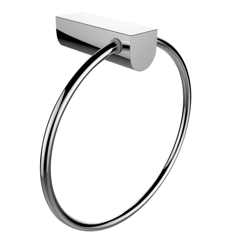 AMERICAN IMAGINATIONS AI-34604 7 INCH W ROUND STAINLESS STEEL TOWEL RING IN CHROME COLOR