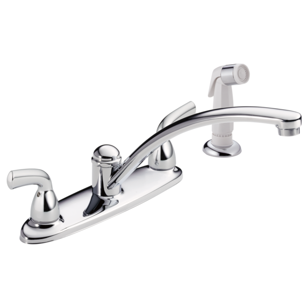 DELTA B2410LF FOUNDATIONS CORE-B TWO HANDLE KITCHEN FAUCET WITH SPRAY - CHROME FINISH