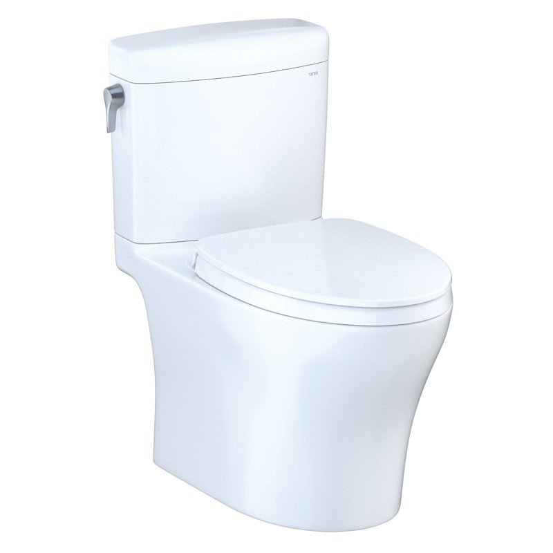 TOTO MS436124CEMFG#01 AQUIA 1.28 GPF FLOOR MOUNTED ELONGATED TWO-PIECE TOILET WITH SEAT - WHITE