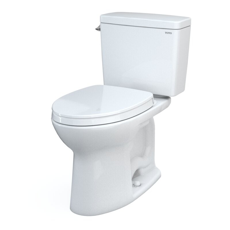TOTO MS776124CSG#01 DRAKE 1.6 GPF FLOOR MOUNTED ELONGATED TWO-PIECE TOILET WITH SEAT - WHITE