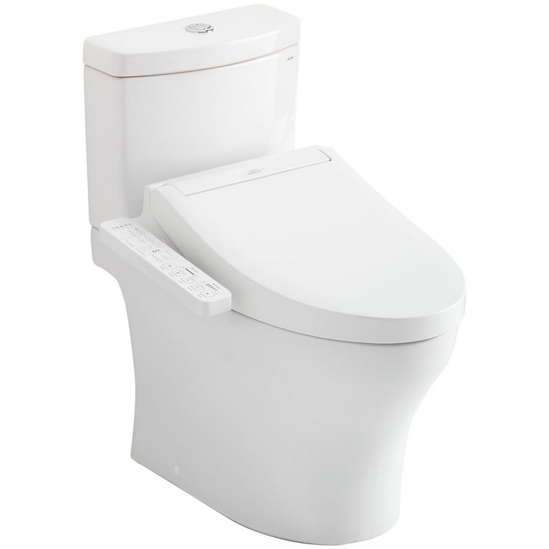 TOTO MW4463074CEMG#01 AQUIA 1.28 GPF FLOOR MOUNTED ELONGATED TWO-PIECE TOILET WITH SEAT - WHITE