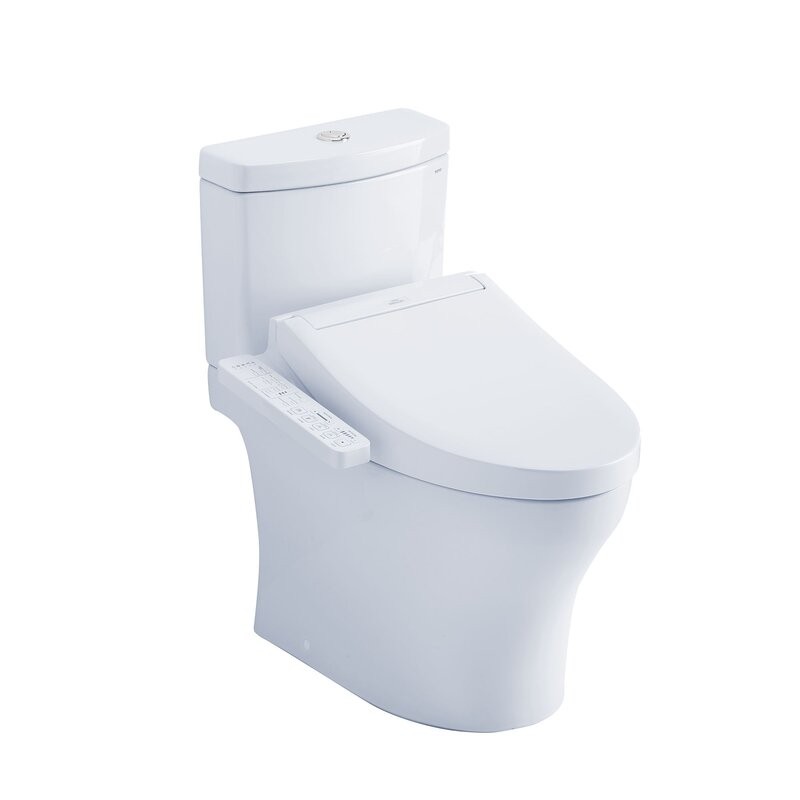 TOTO MW4463074CUMG#01 AQUIA 1 GPF FLOOR MOUNTED ELONGATED TWO-PIECE TOILET WITH SEAT - WHITE