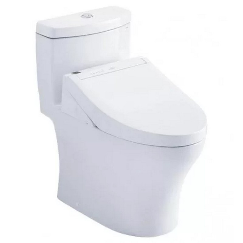 TOTO MW4463084CUMFG#01 WASHLET 1 GPF FLOOR MOUNTED ELONGATED TWO-PIECE TOILET WITH SEAT - WHITE