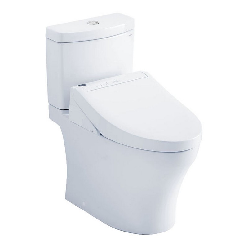 TOTO MW4463084CUMG#01 WASHLET 1 GPF FLOOR MOUNTED ELONGATED TWO-PIECE TOILET WITH SEAT - WHITE