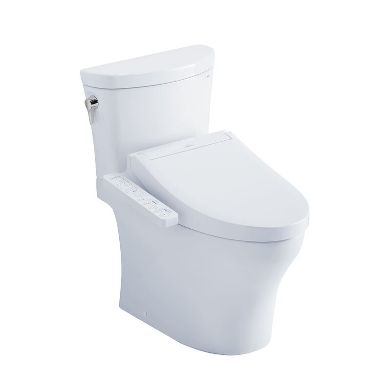 TOTO MW4483074CEMFG#01 WASHLET FLOOR MOUNTED ELONGATED TWO-PIECE TOILET WITH SEAT - WHITE