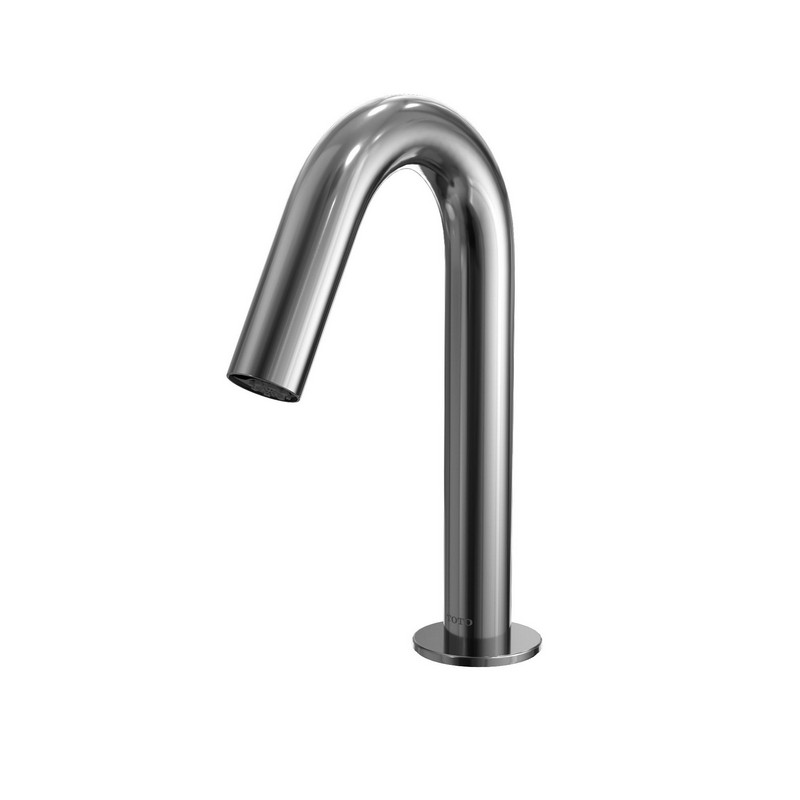 TOTO T26S53#CP HELIX 8 1/8 INCH 0.5 GPM DECK MOUNT SINGLE HOLE 20 SECOND CONTINUOUS FLOW TOUCHLESS BATHROOM FAUCET - CHROME
