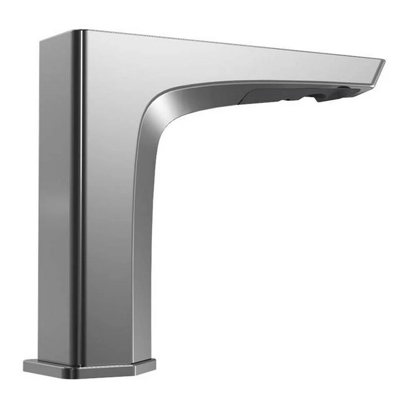 TOTO TLE20006U1#CP GE SERIES 5 7/8 INCH 0.5 GPM DECK MOUNT SINGLE HOLE 10 SECOND ON-DEMAND FLOW TOUCHLESS BATHROOM FAUCET - CHROME