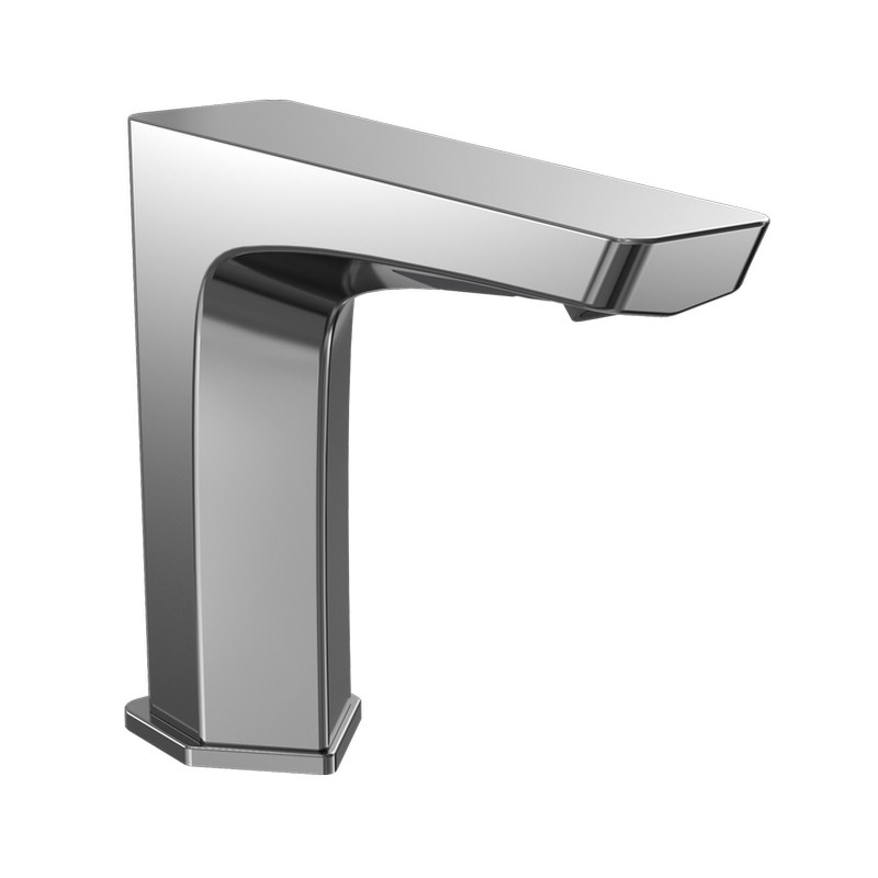 TOTO TLE20006U3#CP GE SERIES 5 7/8 INCH 0.5 GPM DECK MOUNT SINGLE HOLE 20 SECOND CONTINUOUS FLOW TOUCHLESS BATHROOM FAUCET - CHROME