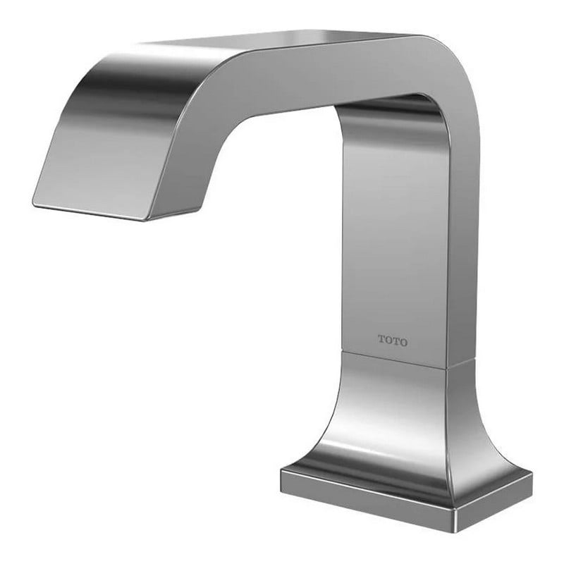 TOTO TLE21001U2#CP GC SERIES 6 1/8 INCH 0.35 GPM DECK MOUNT SINGLE HOLE 20 SECOND CONTINUOUS FLOW TOUCHLESS BATHROOM FAUCET - CHROME