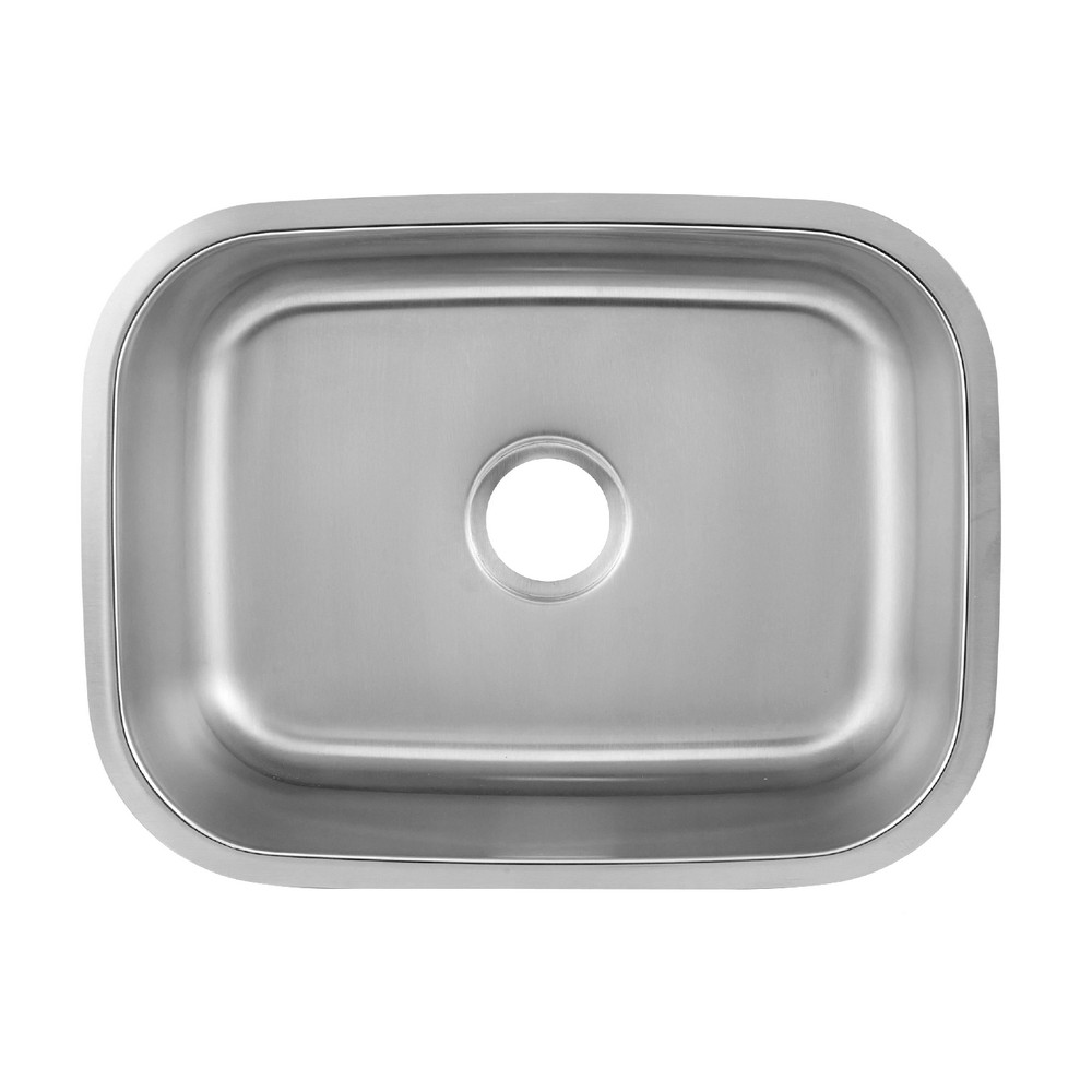 DAX KA-2317 23 INCH STAINLESS STEEL SINGLE BOWL KITCHEN SINK IN BRUSHED STAINLESS STEEL