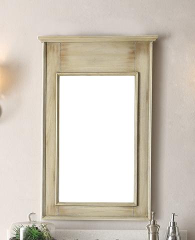 CHANS FURNITURE MR-88324 & MR-28323 ABBEVILLE 24 INCH DISTRESSED BEIGE WALL MIRROR