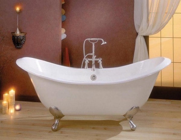 CHEVIOT 2112-WW-PB 72 INCH REGENCY CAST IRON BATHTUB IN WHITE