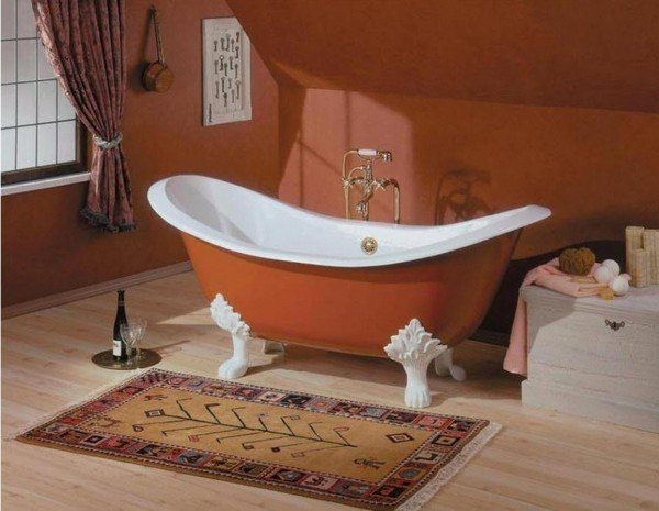 CHEVIOT 2114-BB-PN 72 INCH REGENCY CAST IRON BATHTUB WITH LION FEET IN BISCUIT