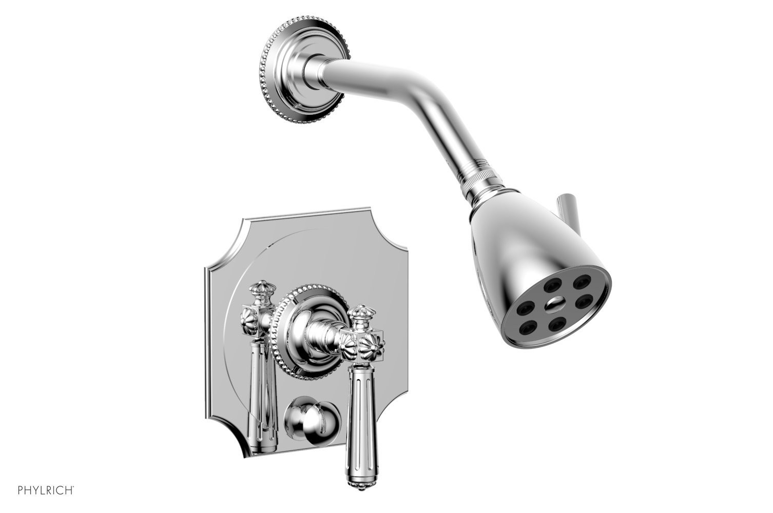 PHYLRICH 4-478 MARVELLE WALL MOUNT PRESSURE BALANCE SHOWER AND DIVERTER SET WITH LEVER HANDLE