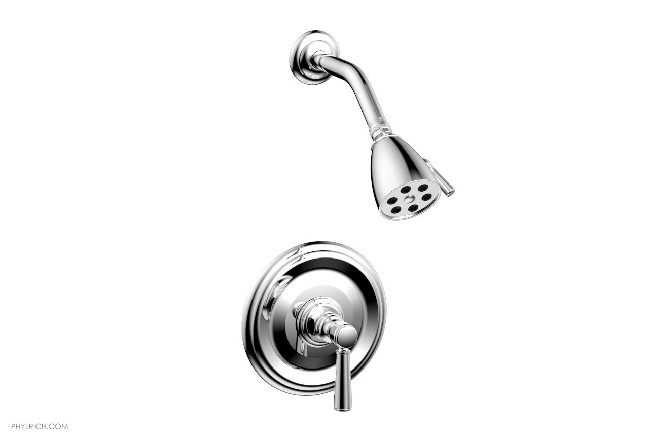 PHYLRICH 500-22 HEX TRADITIONAL WALL MOUNT PRESSURE BALANCE SHOWER SET WITH LEVER HANDLE