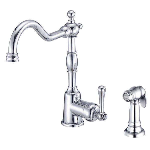 DANZE D401157 OPULENCE SINGLE HANDLE KITCHEN FAUCET WITH SPRAY, 1.75  GPM