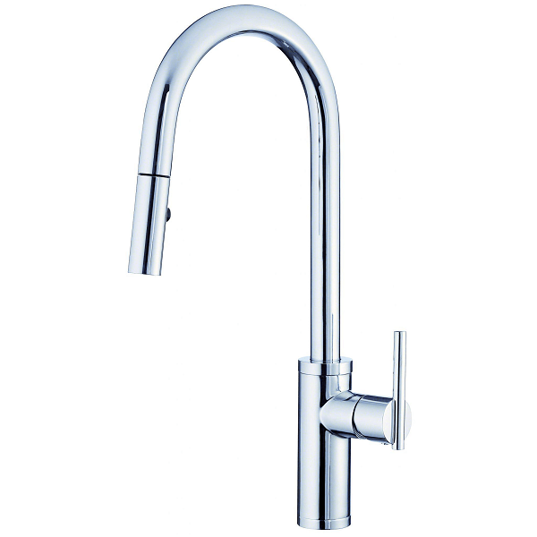 DANZE D454058 PARMA CAFE PULL-DOWN KITCHEN FAUCET WITH SNAPBACK RETRACTION, 1.75  GPM
