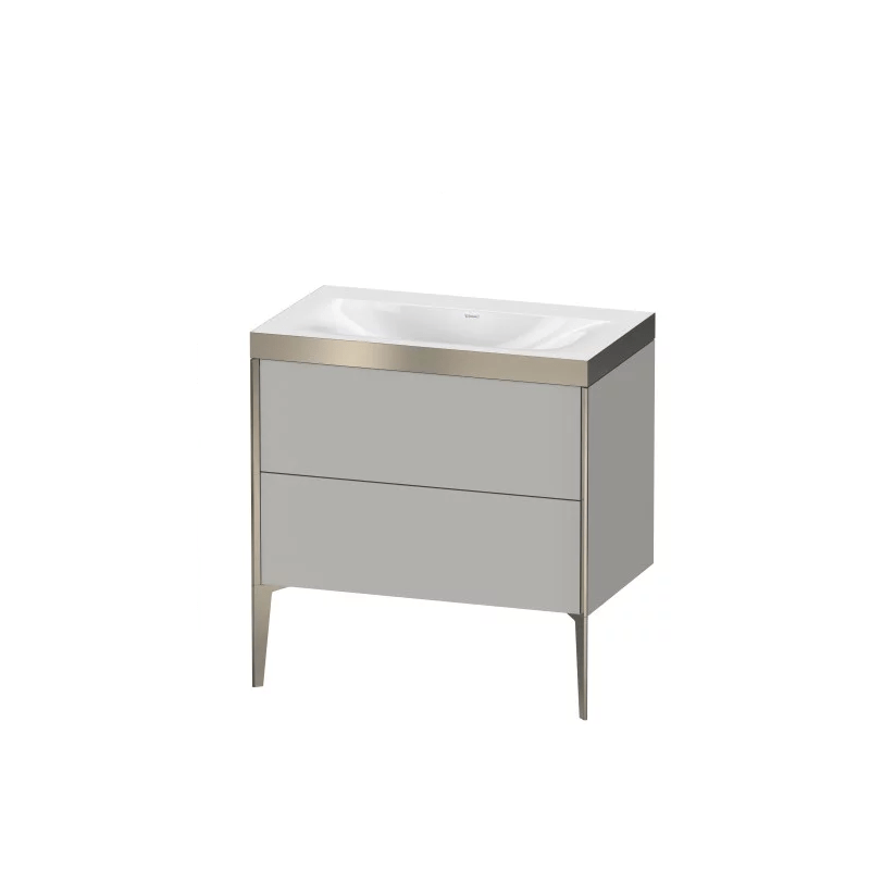 DURAVIT XV4710NBP XVIU 31 1/2 INCH FLOOR-STANDING VANITY WITH C-BONDED WASHBASIN (NO FAUCET HOLES AND C-BONDED FRAME FINISH AS PROFILE COLOR FINISH)
