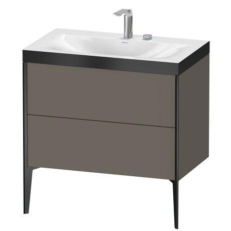 DURAVIT XV4710OBP XVIU 31 1/2 INCH FLOOR-STANDING VANITY WITH C-BONDED WASHBASIN (1 FAUCET HOLE AND C-BONDED FRAME FINISH AS PROFILE COLOR FINISH)