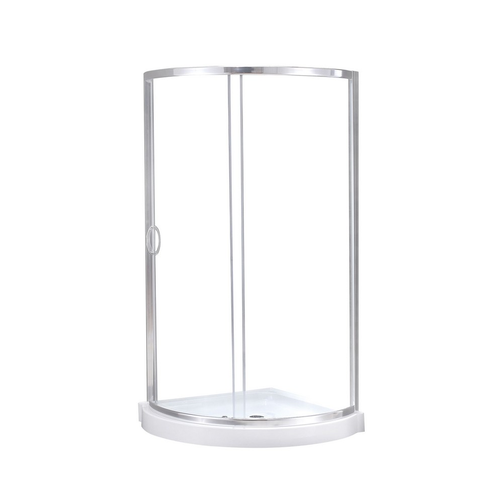 OVE DECORS 15SKC-B14341-001AC BREEZE 34 INCH SHOWER KIT WITH GLASS PANELS AND BASE