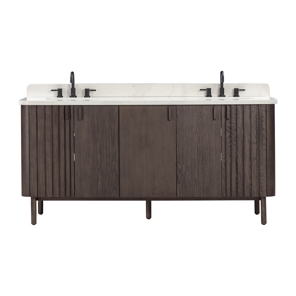 AVANITY BLAKELY-VS73 BLAKELY 73 INCH FREESTANDING DOUBLE SINK BATHROOM VANITY WITH CALACATTA QUARTZ TOP