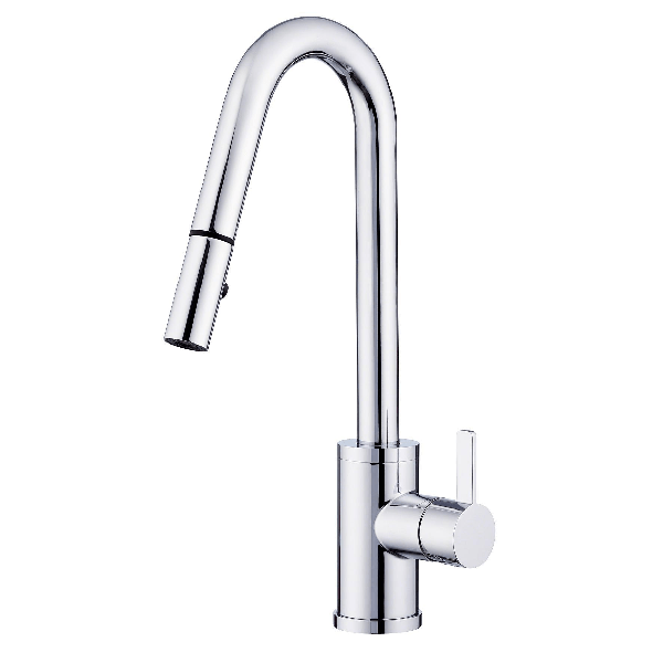 DANZE D457230 AMALFI SINGLE HANDLE PULL-DOWN KITCHEN FAUCET WITH SNAPBACK RETRACTION, 1.75  GPM