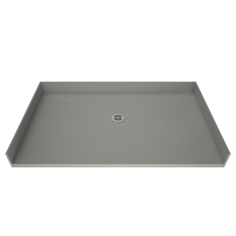 TILE REDI 3360CBF-PVC REDI FREE 33 D X 60 W INCH FULLY INTEGRATED BARRIER FREE SHOWER PAN WITH CENTER PVC DRAIN