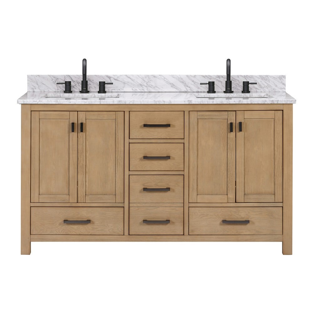 AVANITY MODERO-VS61-OA MODERO 61 INCH FREESTANDING DOUBLE SINK BATHROOM VANITY WITH COUNTERTOP