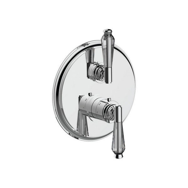 SANTEC 7097HC-TM ALEXIS CRYSTAL 1/2 INCH THERMOSTATIC TRIM WITH VOLUME CONTROL AND 2-WAY DIVERTER
