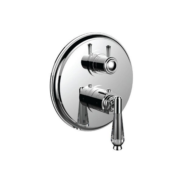 SANTEC 7099HC-TM ALEXIS CRYSTAL 1/2 INCH THERMOSTATIC TRIM WITH VOLUME CONTROL AND 3-WAY DIVERTER