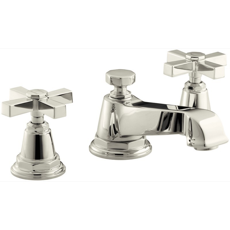 KOHLER K-13132-3A PINSTRIPE WIDESPREAD BATHROOM FAUCET WITH ULTRA-GLIDE VALVE TECHNOLOGY - FREE METAL POP-UP DRAIN ASSEMBLY WITH PURCHASE