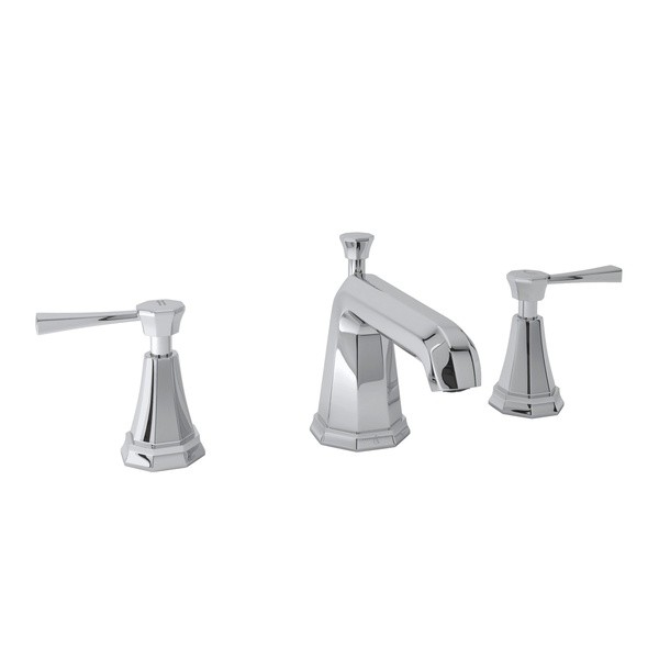 ROHL U.3141LS-2 PERRIN & ROWE DECO HIGH NECK WIDESPREAD LAVATORY FAUCET, METAL LEVERS