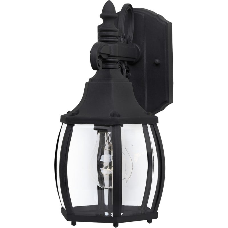 MAXIM LIGHTING 1031BK CROWN HILL 6 1/2 INCH WALL-MOUNTED INCANDESCENT LANTERN LIGHT