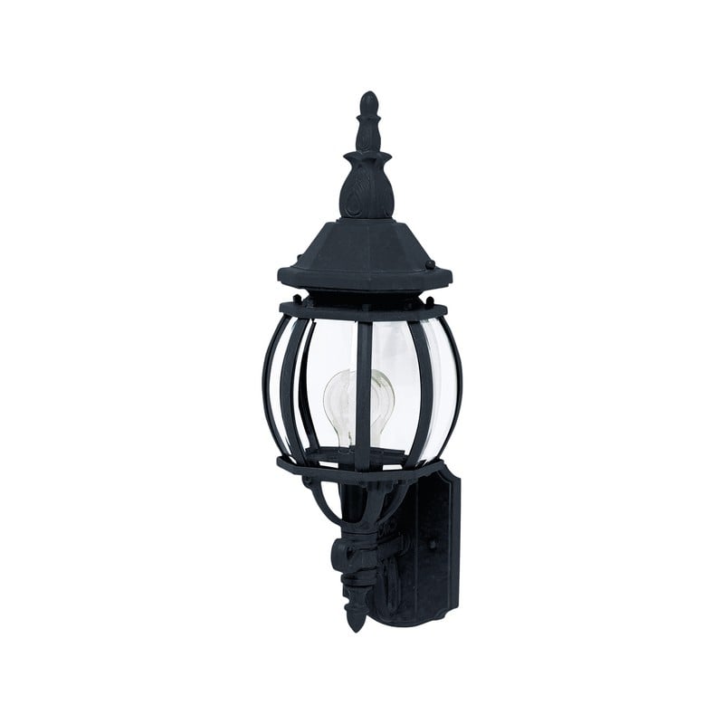 MAXIM LIGHTING 1032BK CROWN HILL 6 1/2 INCH WALL-MOUNTED INCANDESCENT LANTERN LIGHT