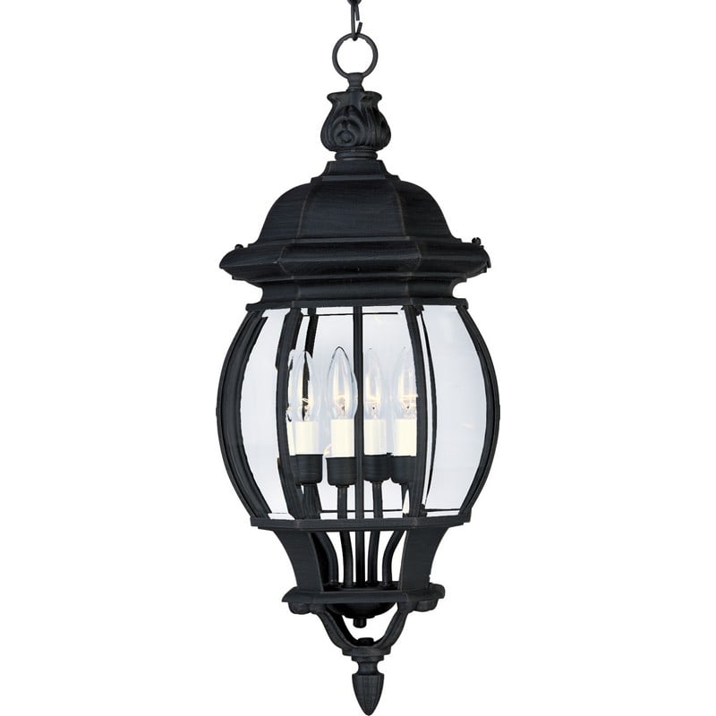 MAXIM LIGHTING 1039BK CROWN HILL 10 INCH CEILING-MOUNTED INCANDESCENT LANTERN LIGHT