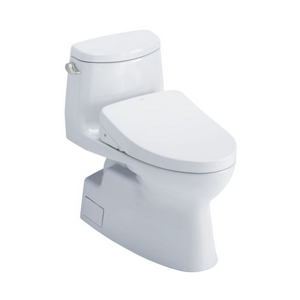 TOTO CST614CEFGAT40#01 CARLYLE II 16 1/2 INCH 1.28 GPF ONE PIECE ELONGATED TOILET WITH LEFT HAND LEVER - COTTON