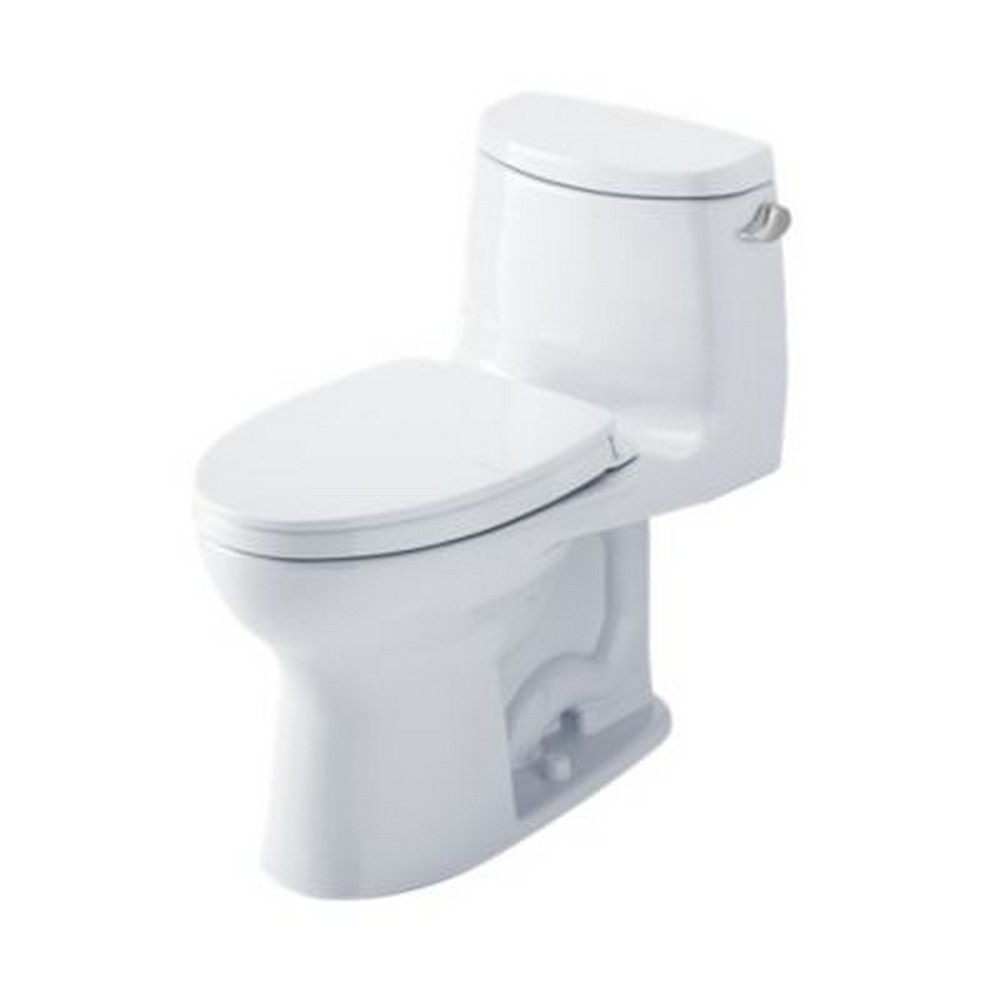TOTO MS604124CEFRG#01 ULTRAMAX II 16 5/8 INCH 1.28 GPF ONE PIECE ELONGATED TOILET WITH RIGHT HAND LEVER - COTTON