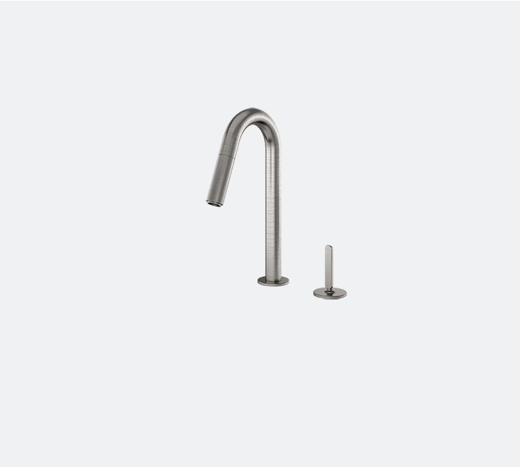 JULIEN 306213 APEX PREP TOPMOUNT BAR FAUCET WITH REMOTE SINGLE LEVER IN BRUSHED NICKEL