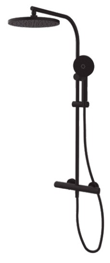 GRB 44435442 DRY THERMOSTATIC SHOWER COLUMN WITH HAND SHOWER - BLACK