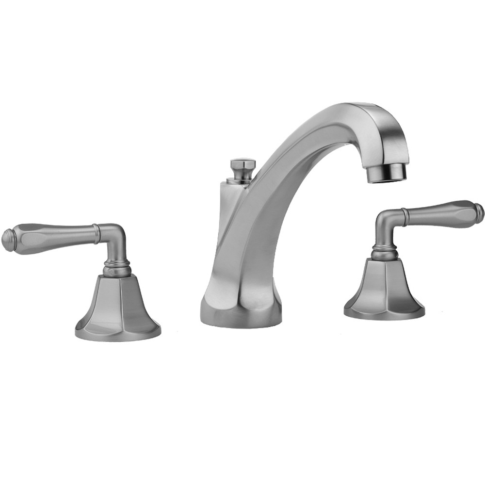 JACLO 6872-T ASTOR 5 7/8 INCH DECK MOUNTED BRASS WIDESPREAD BATHROOM FAUCET WITH POP-UP DRAIN