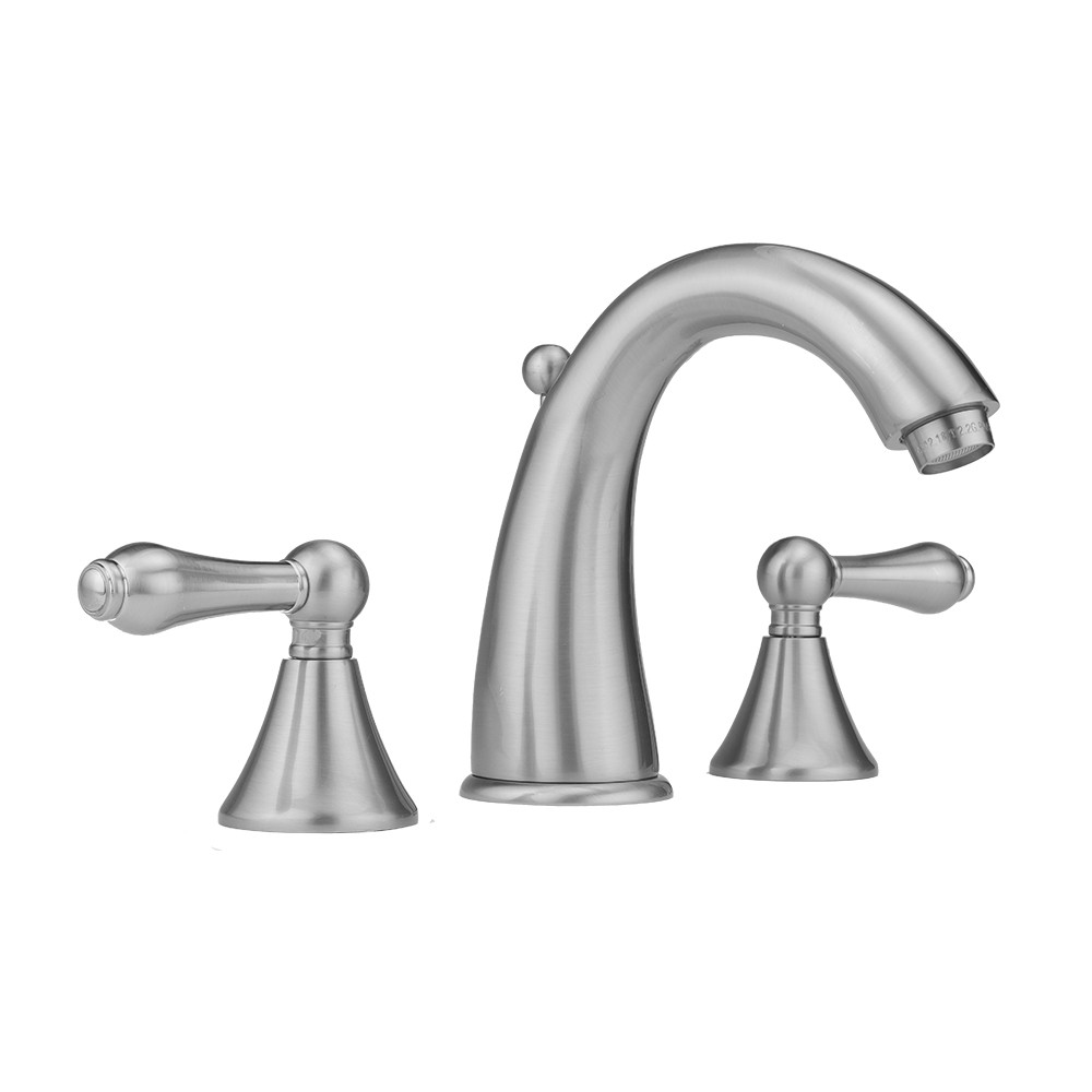 JACLO 5460 CRANFORD 6 3/8 INCH DECK MOUNTED BRASS WIDESPREAD BATHROOM FAUCET WITH POP-UP DRAIN