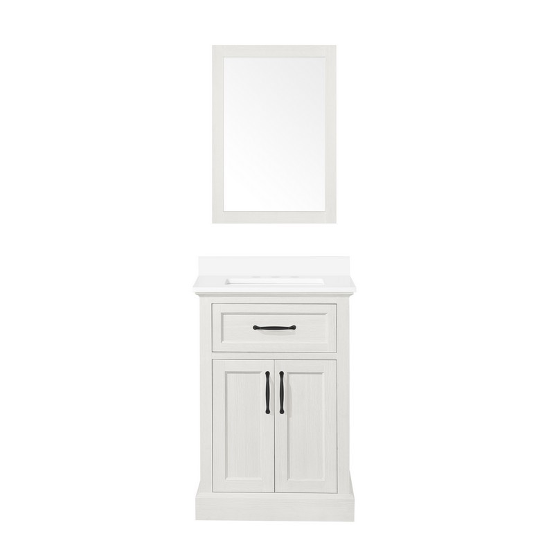 OVE DECORS 15VVM-ROWA24-139TS HAMPSTEAD 24 INCH VANITY KIT IN ANTIQUE WHITE WITH MIRROR