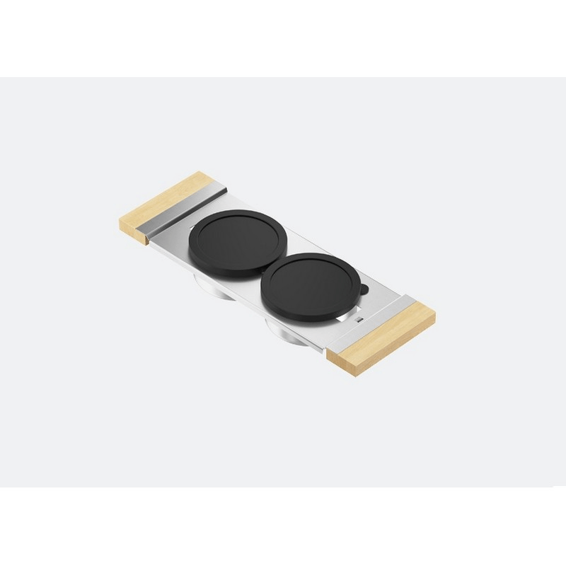 JULIEN 225301 SERVING BOARD 6 INCH WITH TWO BOWLS FOR 16 INCH SINK WITH MAPLE HANDLES