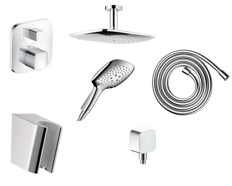 HANSGROHE PURAVIDA 2-FUNCTION SHOWER COMBINATION WITH CEILING MOUNT