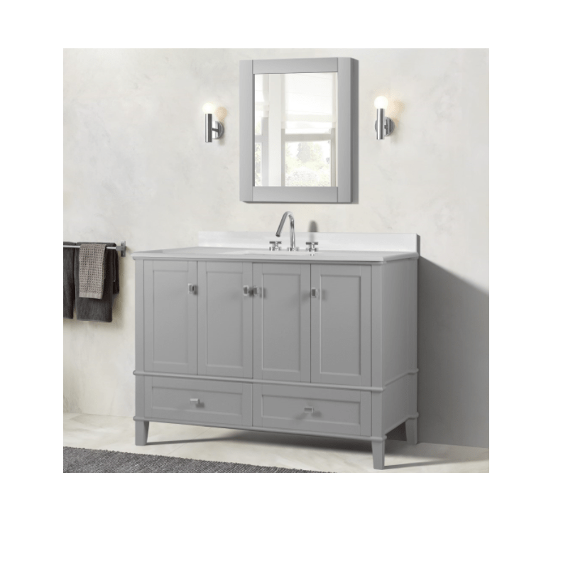 BellaTerra Home 800631-49S 49 Inch Single Vanity with Quartz Top